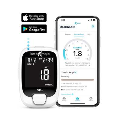 Keto-Mojo GK+ Bluetooth Glucose & Ketone Meter