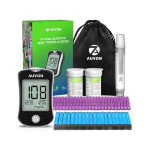 AUVON DS-W Bluetooth Blood Glucose Monitor Kit