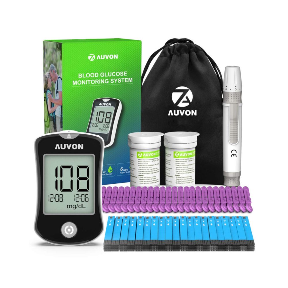 AUVON DS-W Bluetooth Blood Glucose Monitor Kit