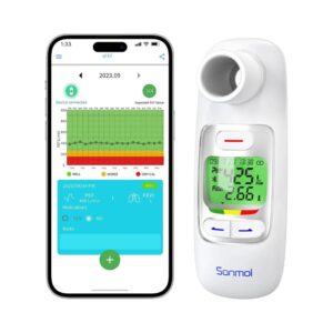 Sonmol Upgraded Digital Peak Flow Meter with ePEF App (SMPF-2S) - Medical Device