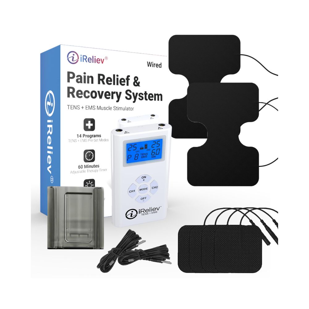 iReliev TENS + EMS Pain Relief & Recovery System (ET-7070)